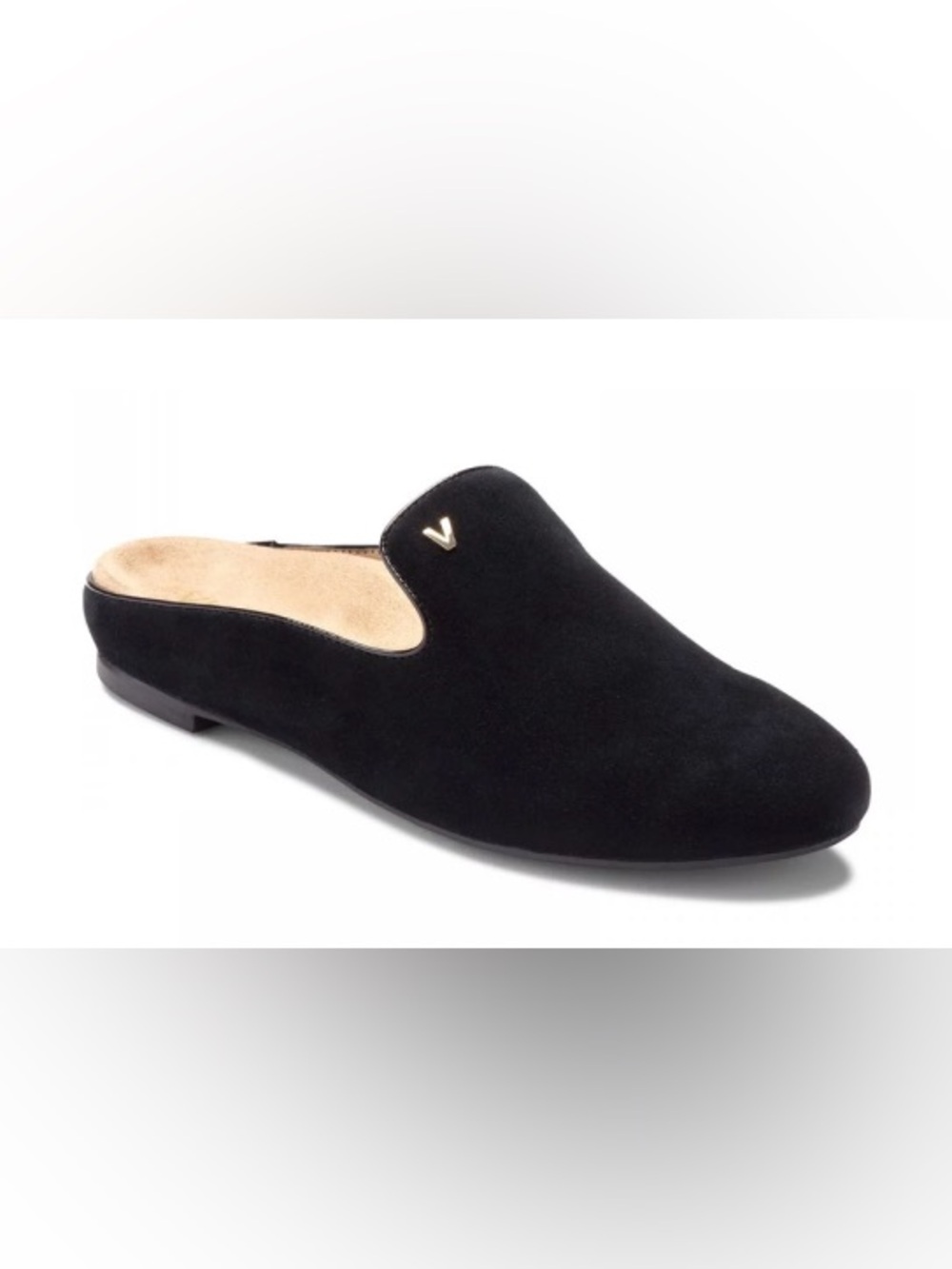 Vionic Carnegie Holiday Black Velvet Mules 10